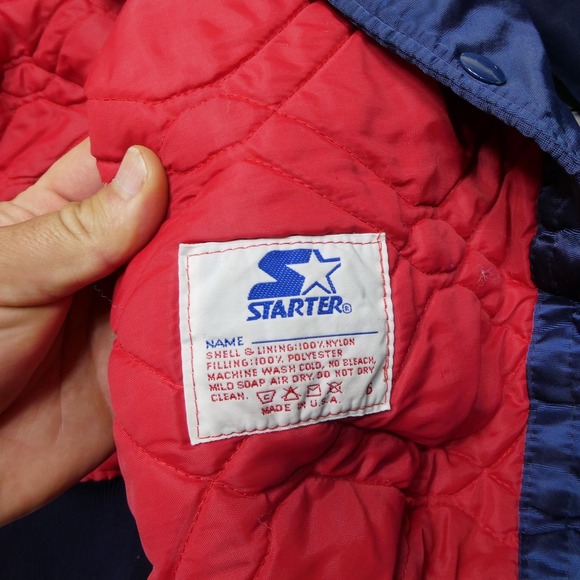 Vintage Minnesota Twins Jacket Mens XL Blue MLB Baseball Starter Satin Made‎ USA - Picture 7 of 11